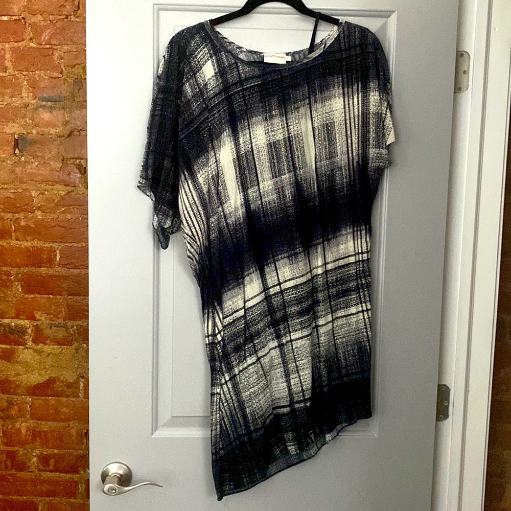 Pure DKNY asymmetrical printed dress